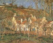 Camille Pissarro Red roof oil painting picture wholesale